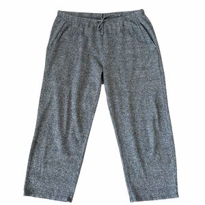Eileen Fisher Organic Cotton Hemp Cropped Pant Gray Size Small Lounge Comfy